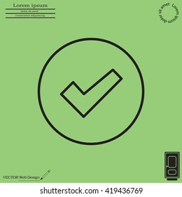 check box line icon 