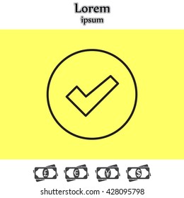 check box line icon 