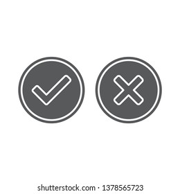 Check box line icons set isolated on white background