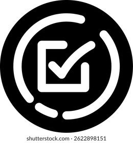 Check box Line vector Icon Design