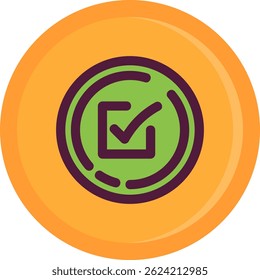 Caixa de seleção Design de ícone de vetor de linha