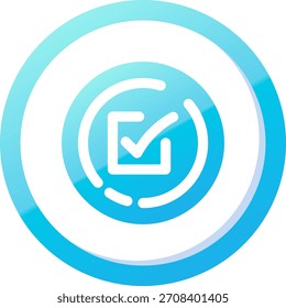 Casilla de verificación Diseño de íconos de Vector de línea