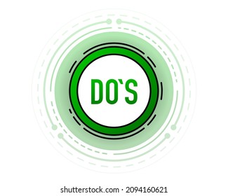 Check box list icons set, green and red, yes or no, dos or donts isolated on white background. Vector illustration.