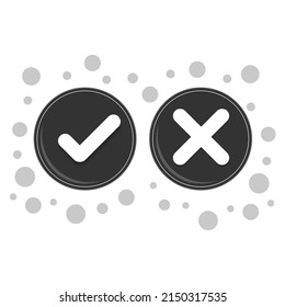 Marque el conjunto de iconos de la lista de cuadros, negro aislado en fondo blanco, ilustración vectorial.