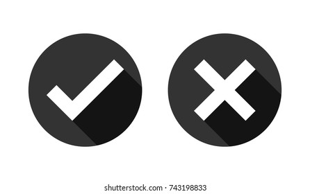 Check box list icons set, black isolated on white background, vector illustration.