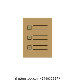 check box list paper sheet, vector icon