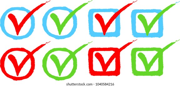 Check box and check mark set