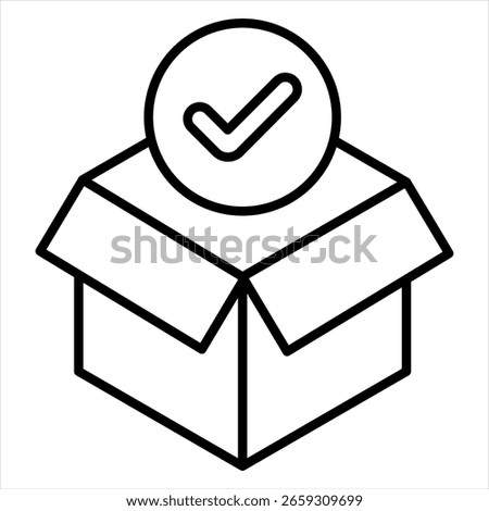 Check Box Outline Icon Vector Illustration