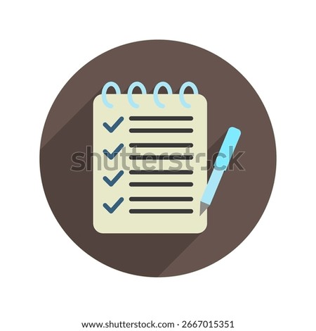 Check Box Rounded Color Icon Mini Illustration Icon. Use For Modern Concept, Print, Ui, Ux Kit, Web And App Development. Vector Related To Office, Education, Examination And More