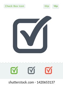Check Box - Sticker Icons. A professional, pixel aligned icon.