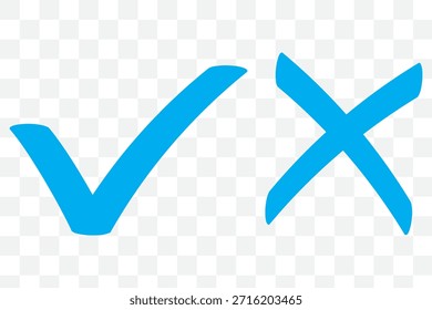 Marque la casilla de verificación icono de marca de verificación conjunto de Botones correctos Botones correctos incorrectos o sí o no marca de verificación Cruz roja Ilustración vectorial de marca verde, PNG fondo transparente