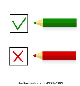 Check box vector approval and rejection.
