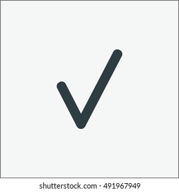 Check box vector icon. Confirm sign vector illustration.