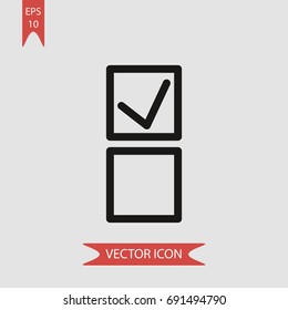 Check box vector icon, illustration symbol

