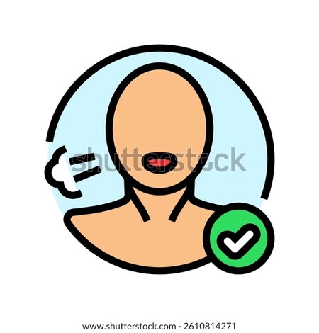 check for breathing color icon vector. check for breathing sign. isolated symbol illustration