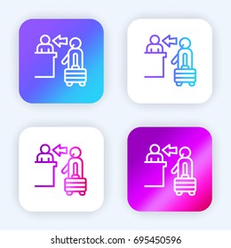 Check in bright purple and blue gradient app icon