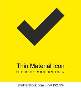 Check bright yellow material minimal icon or logo design