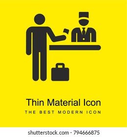 Check in bright yellow material minimal icon or logo design