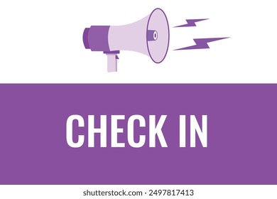 Registro de Botón, Anuncio, etiqueta, Plantilla para el Sitio web. Proteger el texto con el icono de megáfono colorido