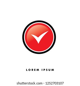 check button icon vector illustration