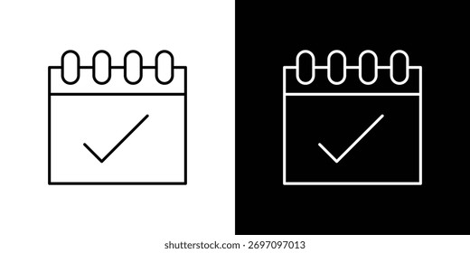 Check in calendar icon design vector art Illustrations