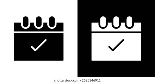 Fazer check-in do ícone de calendário vetor de linha simples. Símbolo, logotipo.