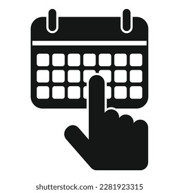 Comprobar el vector simple del icono del calendario. Cliente de servicio. Llamada de cliente