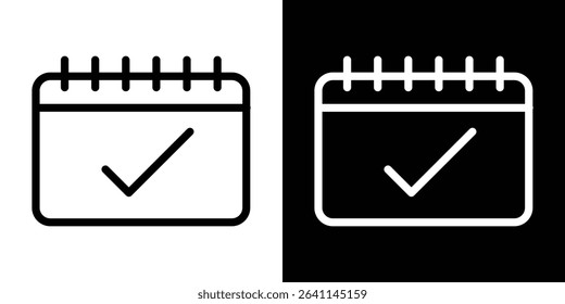 Check in calendar icon vector simple element illustration editable