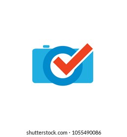 Check Camera Logo Icon Design