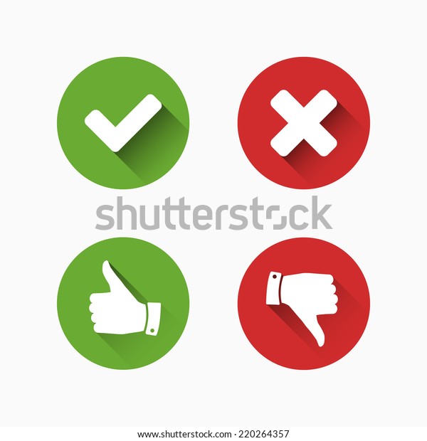 Check Cancel Marks Stock Vector (Royalty Free) 220264357