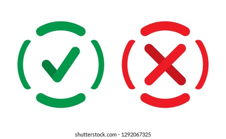 check and cancel signs concept