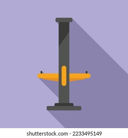 Check car lift icon flat vector. Auto garage. Repair vehicle