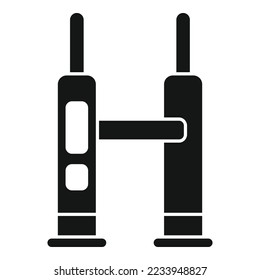 Check car lift icon simple vector. Auto garage. Repair vehicle