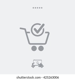 Check cart flat icon