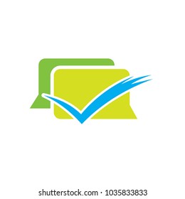 Check Chat Logo Icon Design
