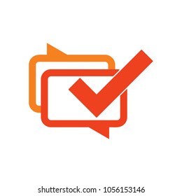 Check Chat Logo Icon Design