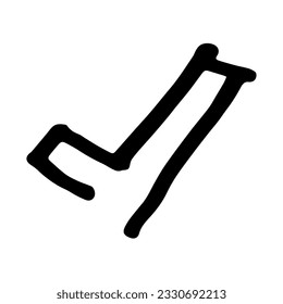 Comprobar el estilo del marcador de dibujo a mano del símbolo de la lista de verificación