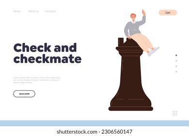 Check and checkmate landing page design template for online chess club and personal training class