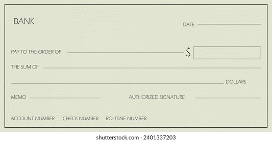 Check, Cheque Chequebooks templates Guilloche pattern with abstract line watermark border