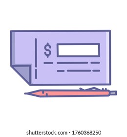 Check, cheque icon symbol vector 