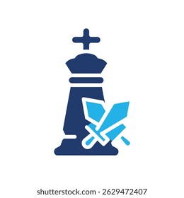 Check chess strategy colored icon vector design good for web or mobile app
