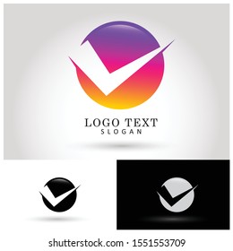 Check & Choice Logo. Symbol & Icon Vector Logo.