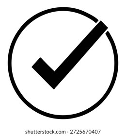 Symbol "Kreis bestätigen genehmigt" überprüfen