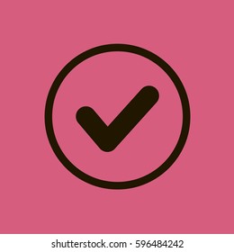 Check in circle done symbol or finish