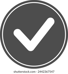 Check circle icon, check mark, vector illustration 