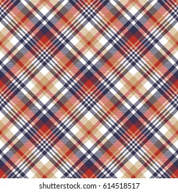 Check classic tartan seamless pattern. Vector illustration.
