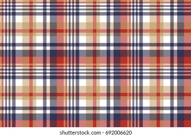 Check classic tartan seamless pattern. Vector illustration.