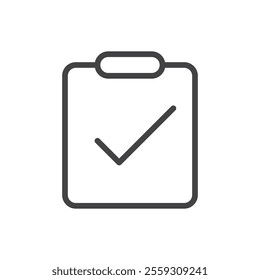 Check clipboard icon Logo symbol outline set