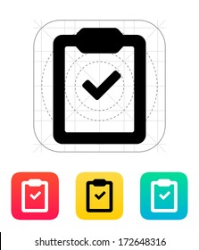 Check clipboard icon. Vector illustration.