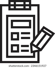 Check Clipboard List Outline Icon